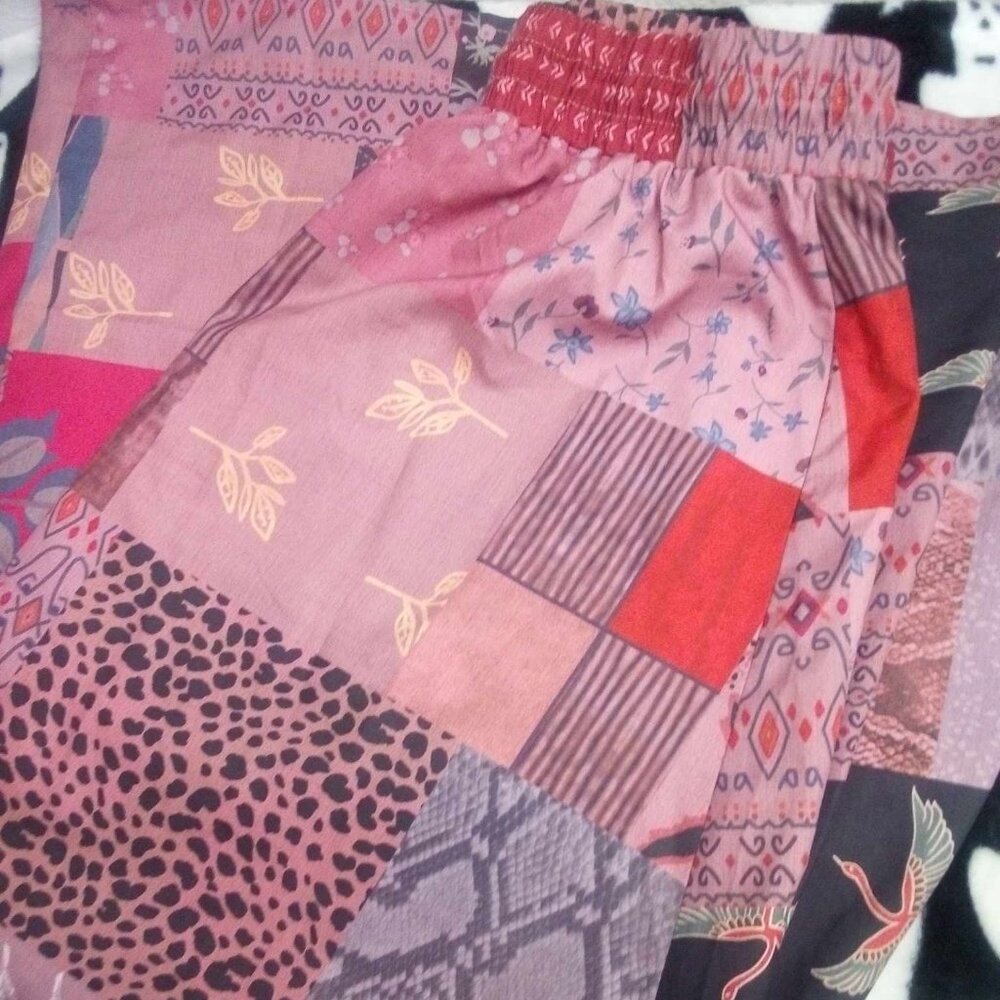 EUC Patchwork Style Full Length Skirt - Picture 1 of 3
